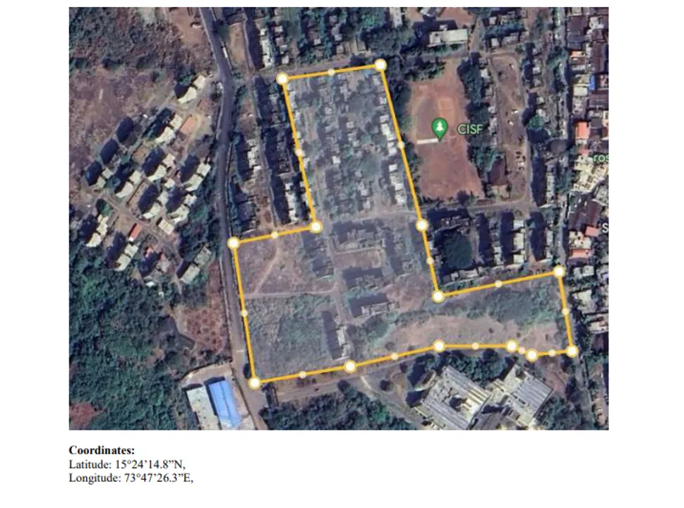  The earnest money deposit is Rs. 16,58,000/-, and non-refundable fees include Rs. 15,000/- for tender and Rs. 6,000/- for processing. Illustration from Tenders Goa. 